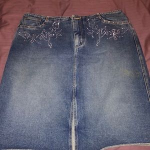 SOLD. Venezia Denim Skirt with bling